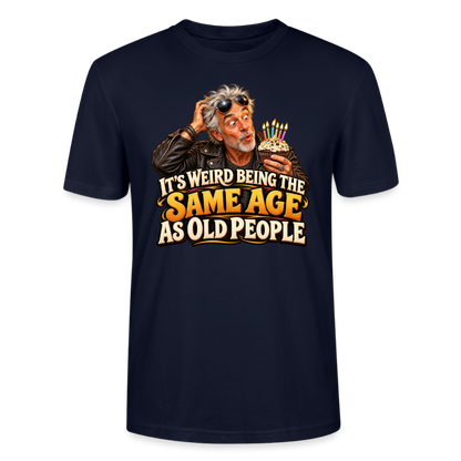 CityShirts - T-shirt - Same age as old people - CS018 - marineblå