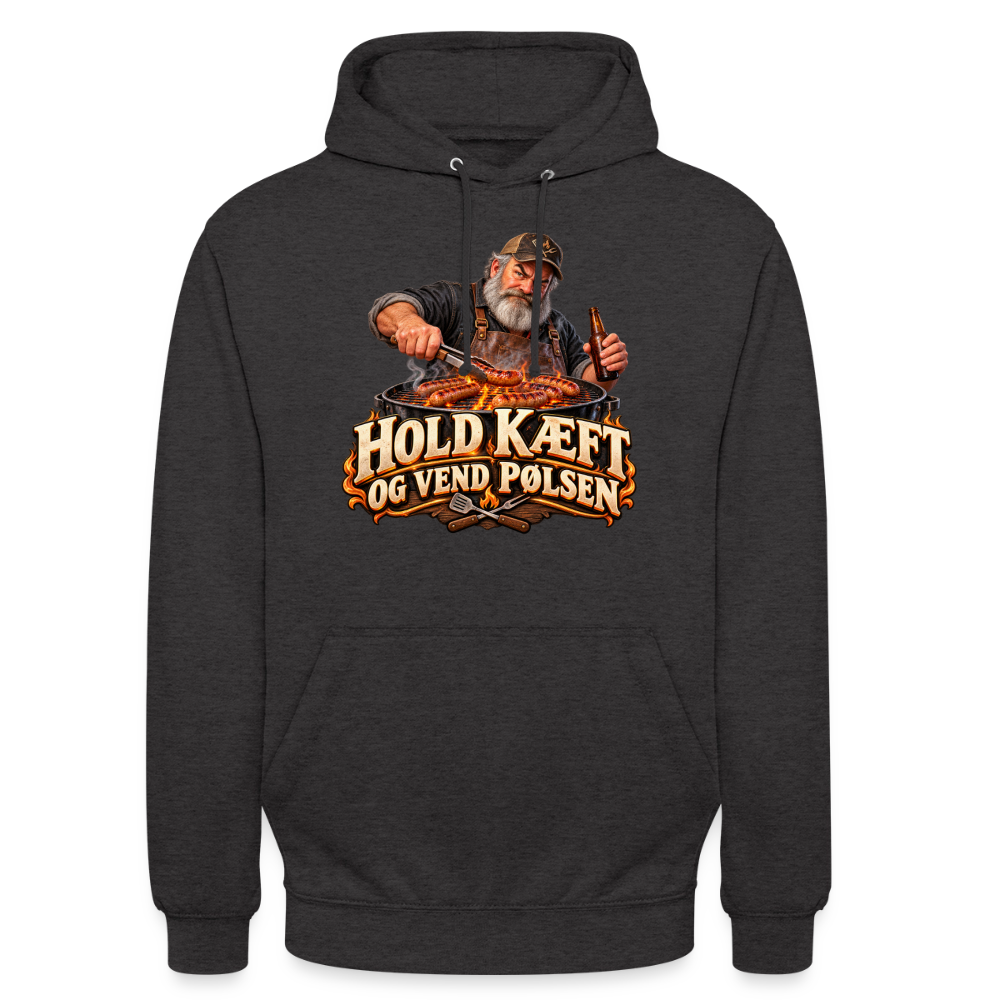 CityShirts - Hoodie - Hold kæft og vend pølsen - CS045 - charcoal