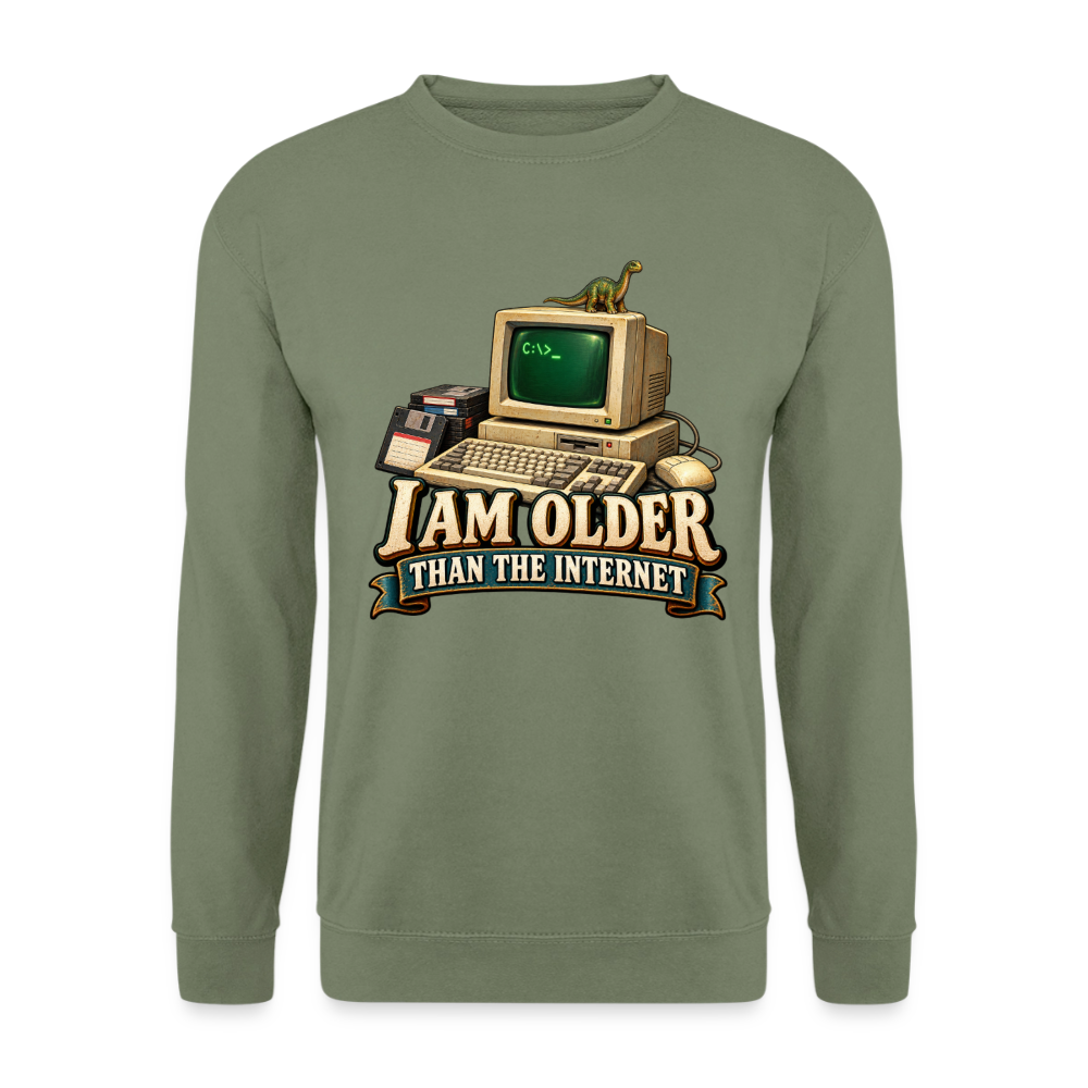 CityShirts - Sweatshirt - I am older than the internet - CS022 - militærgrøn