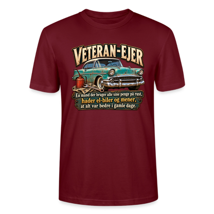 CityShirts - T-shirt - Veteran-ejer - CS017 - burgunder-rød