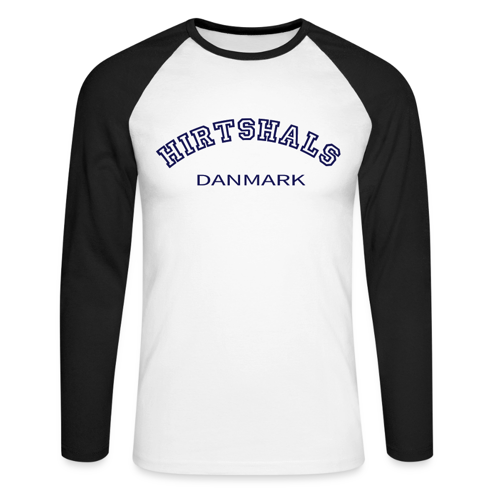CityShirt - Baseball T-Shirt - Hirtshals - hvid/sort