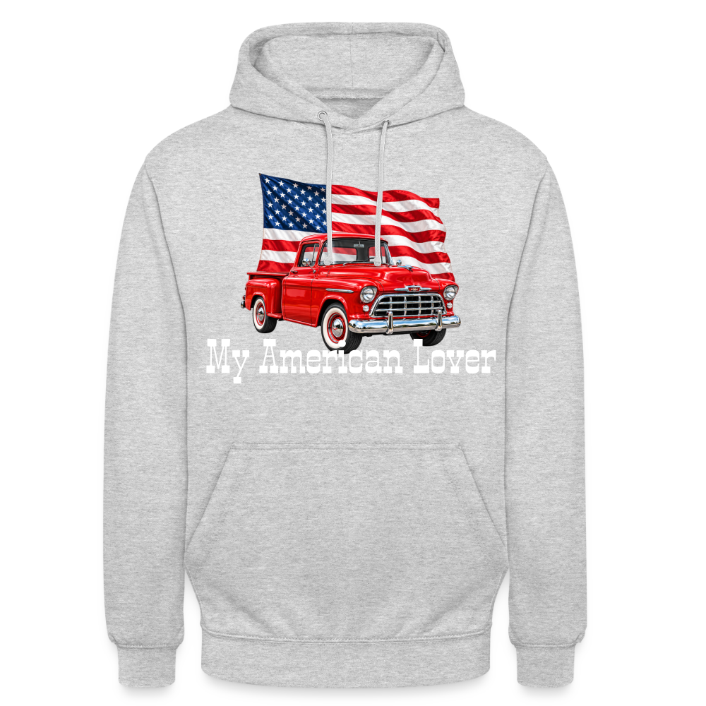 CityShirts - Hoodie - US Car - lysegrå meleret
