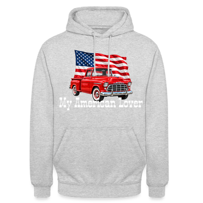 CityShirts - Hoodie - US Car - lysegrå meleret