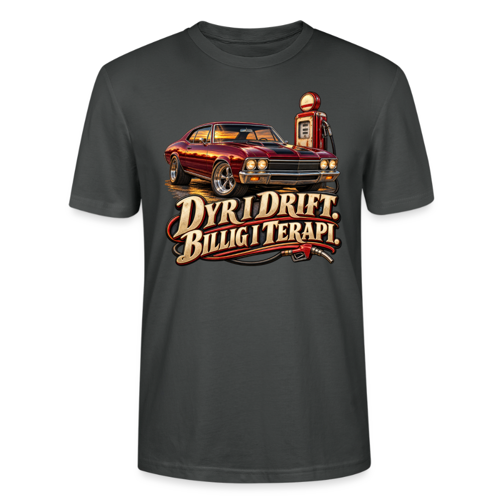 CityShirts - T-shirt - Dyr i drift. Billig i terapi. – V8 - CS029 - charcoal
