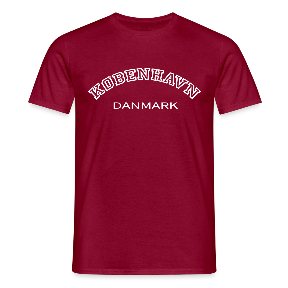 Herre-T-shirt - København - teglrød