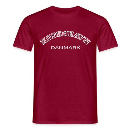 Herre-T-shirt - København - teglrød