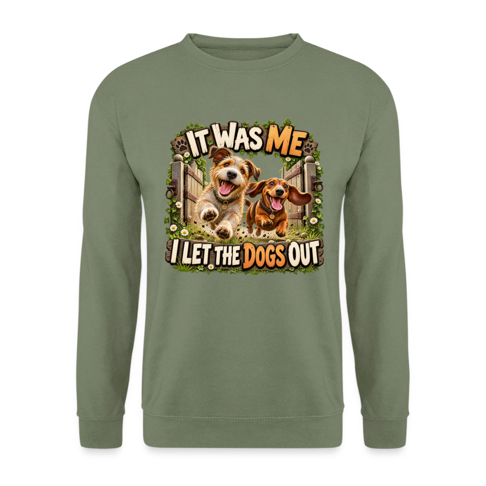 CityShirts - Sweatshirt - It was me – I let the dogs out - CS013 - militærgrøn