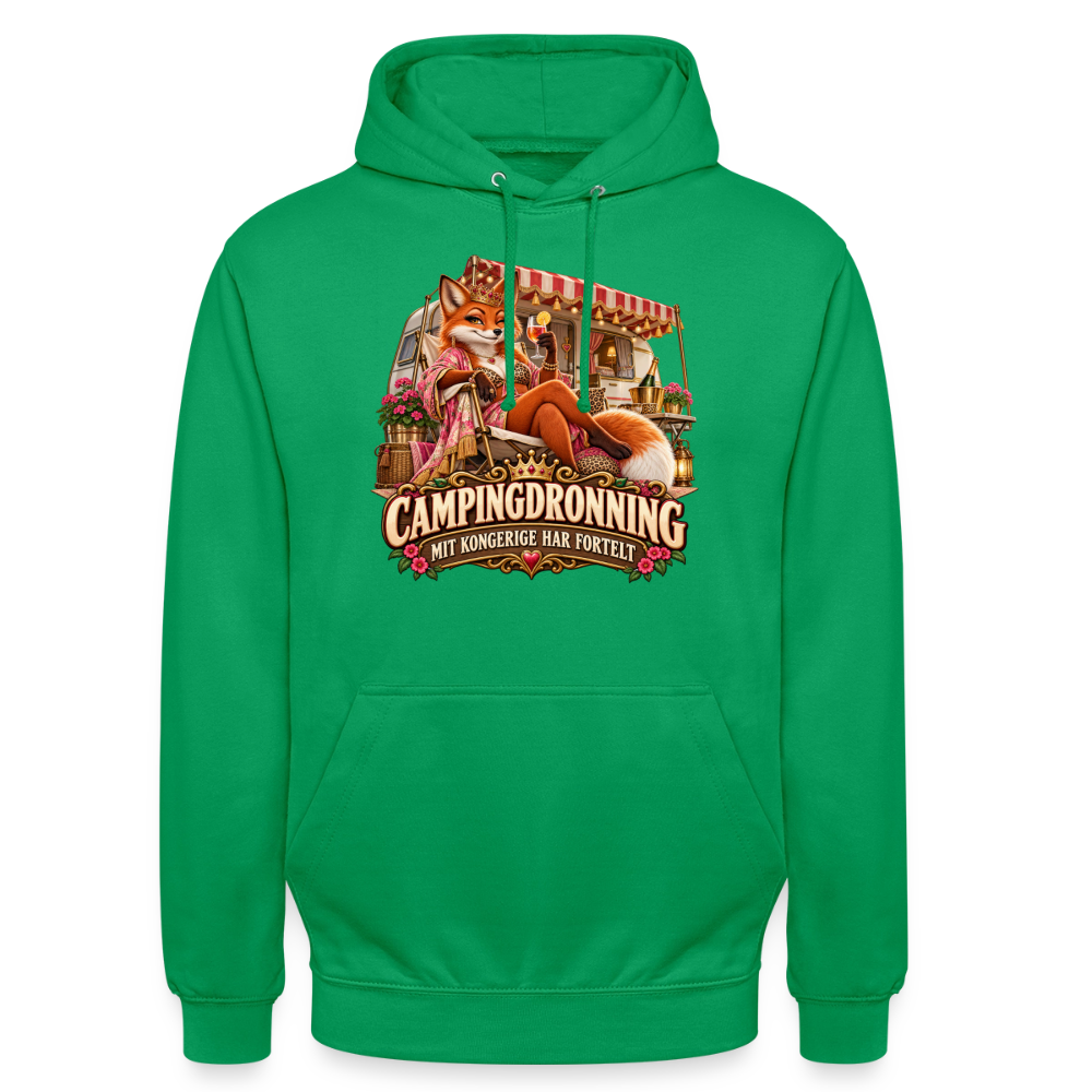 CityShirts - Hoodie - Campingdronning – Mit kongerige har fortelt - CS042 - kelly grøn