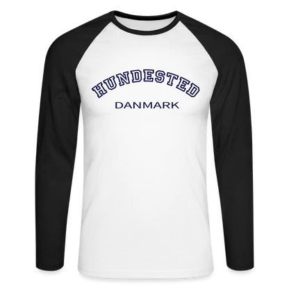 CityShirt - Baseball T-Shirt - Hundested - hvid/sort