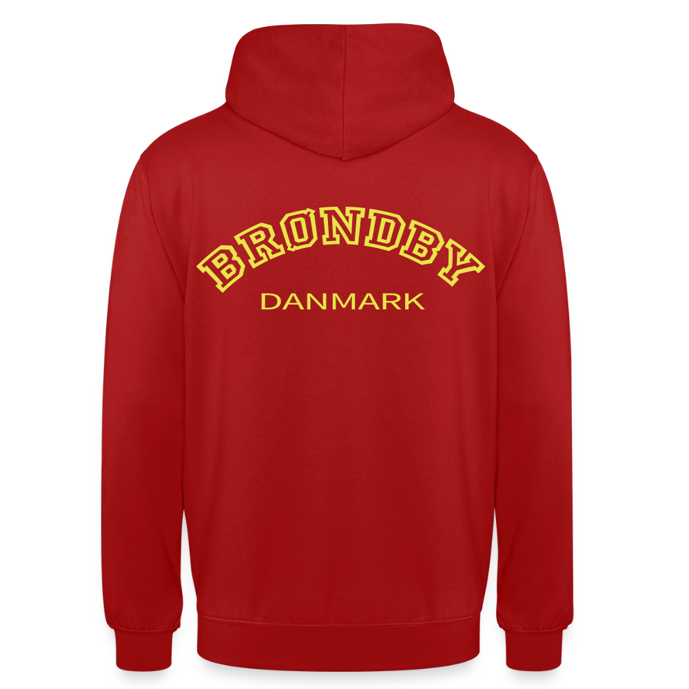 Hættetrøje unisex - Brøndby - rød