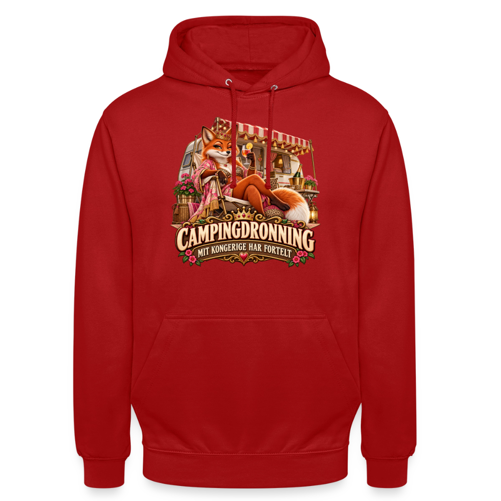 CityShirts - Hoodie - Campingdronning – Mit kongerige har fortelt - CS042 - rød