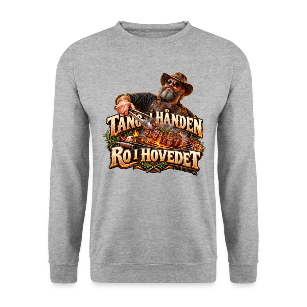 CityShirts - Sweatshirt - Tang i hånden – Ro i hovedet - CS050 - hvidgrå meleret