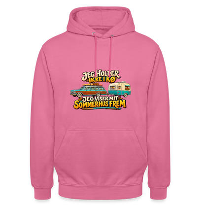CityShirts - Hoodie - Jeg holder ikke i kø – Jeg viser mit sommerhus frem - CS034 - pink