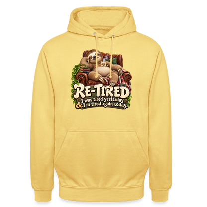 CityShirts - Hoodie - Re-tired – Tired again today - CS009 - citrongul
