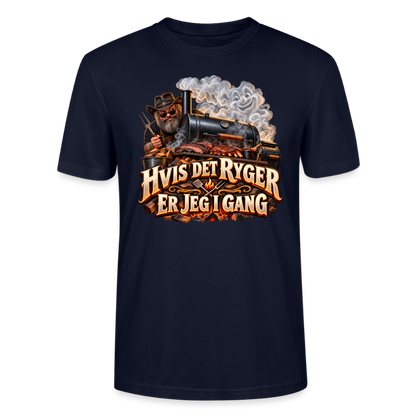 CityShirts - T-shirt - Hvis det ryger, er jeg i gang - CS051 - marineblå