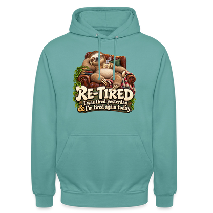 CityShirts - Hoodie - Re-tired – Tired again today - CS009 - pastelturkis