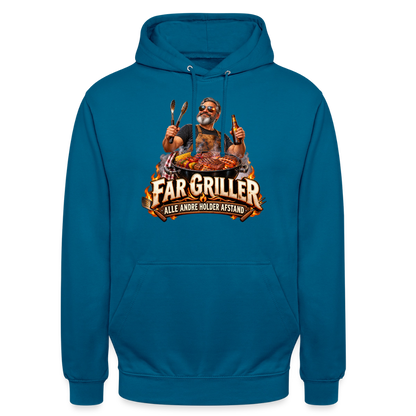 CityShirts - Hoodie - Far griller – Alle andre holder afstand - CS055 - dybt havblå 