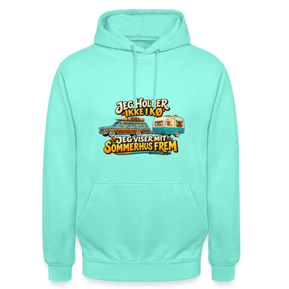 CityShirts - Hoodie - Jeg holder ikke i kø – Jeg viser mit sommerhus frem - CS034 - mint