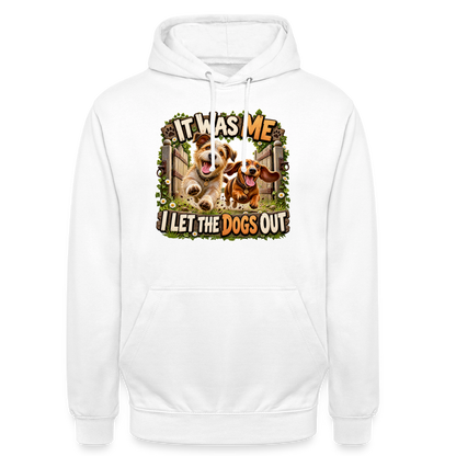 CityShirts - Hoodie - It was me – I let the dogs out - CS013 - hvid