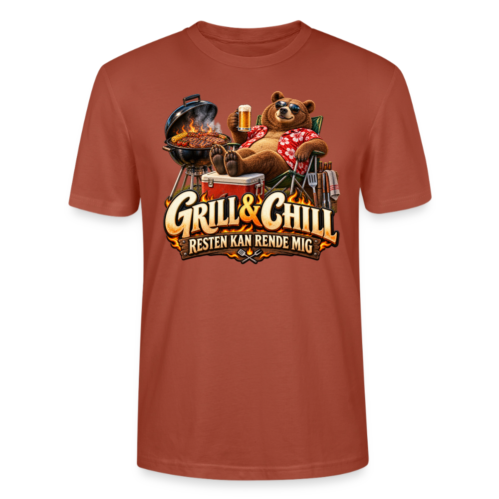 CityShirts - T-shirt - Grill & Chill – Resten kan rende mig - CS049 - terrakotta
