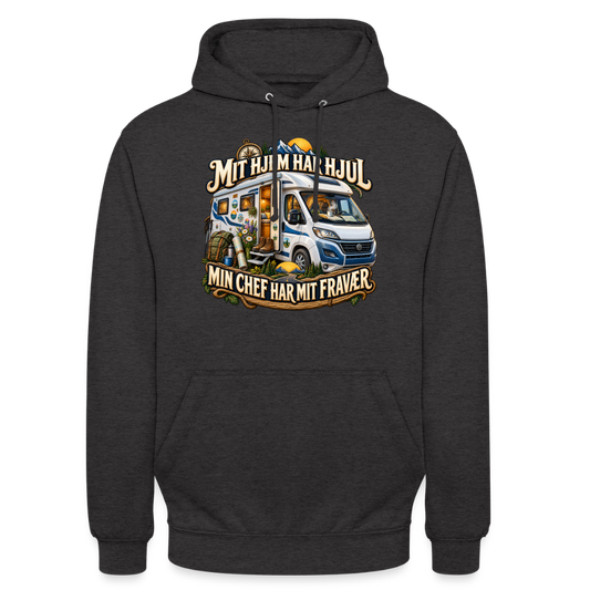 CityShirts - Hoodie - Mit hjem har hjul – Min chef har mit fravær - CS040 - charcoal