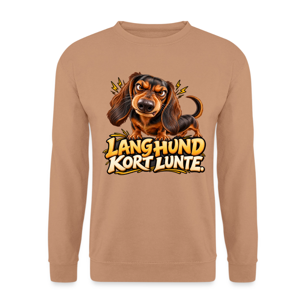 CityShirts - Sweatshirt - Lang Hund – Kort Lunte - CS026 - mokka