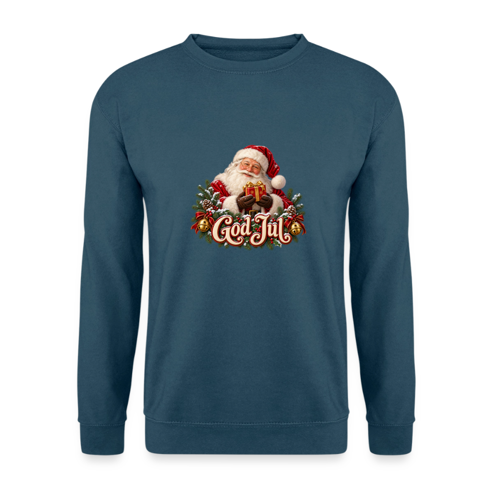 CityShirts - Sweatshirt - God Jul – klassisk julemand - CS058 - indigoblå