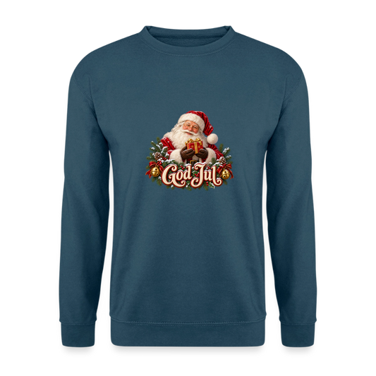 CityShirts - Sweatshirt - God Jul – klassisk julemand - CS058 - indigoblå