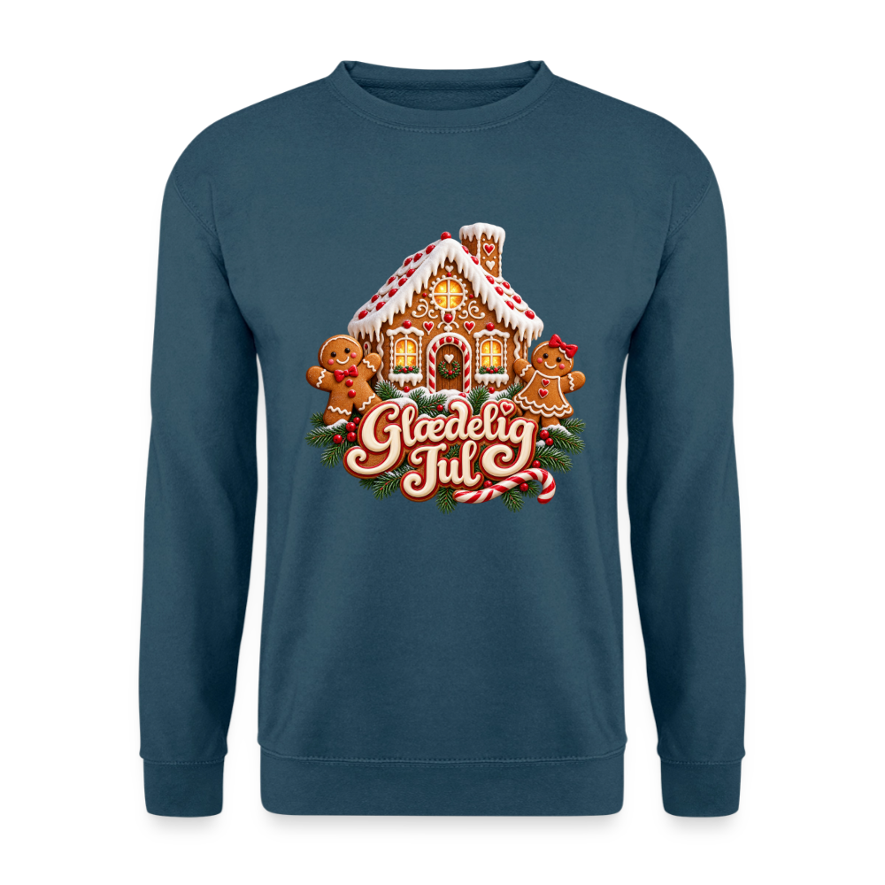 CityShirts - Sweatshirt - Glædelig Jul – peberkagehygge - CS067 - indigoblå