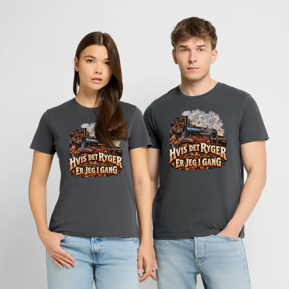 CityShirts - T-shirt - Hvis det ryger, er jeg i gang - CS051 - charcoal