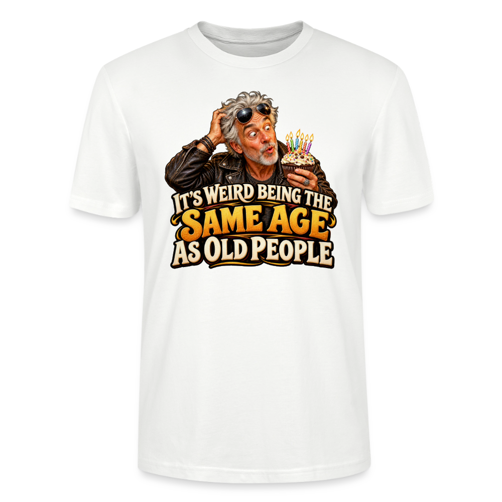 CityShirts - T-shirt - Same age as old people - CS018 - hvid