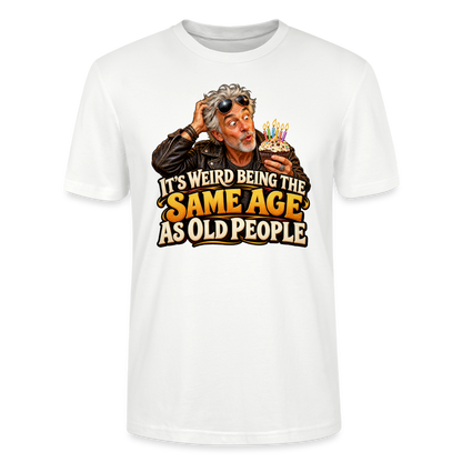 CityShirts - T-shirt - Same age as old people - CS018 - hvid