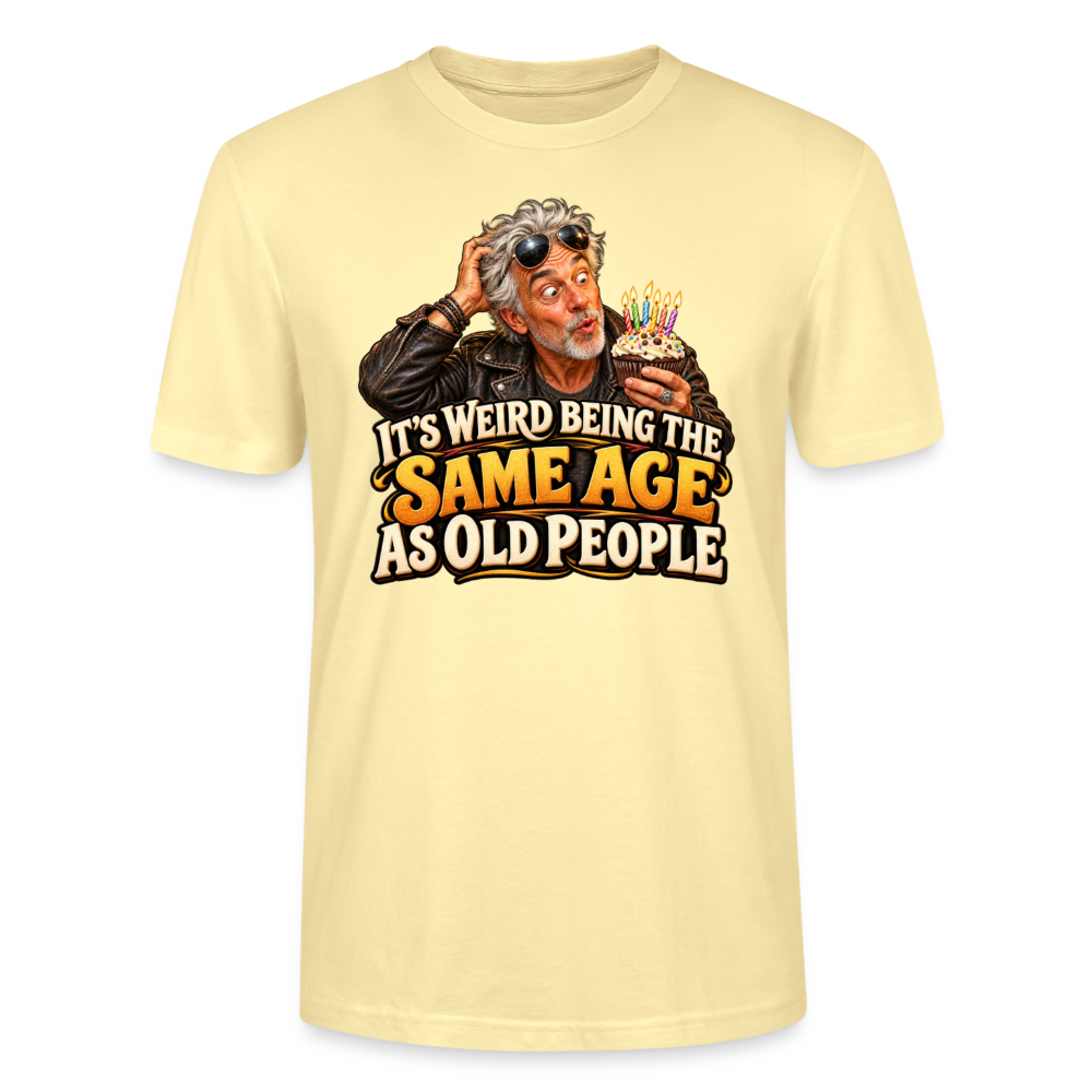 CityShirts - T-shirt - Same age as old people - CS018 - cremefarvet