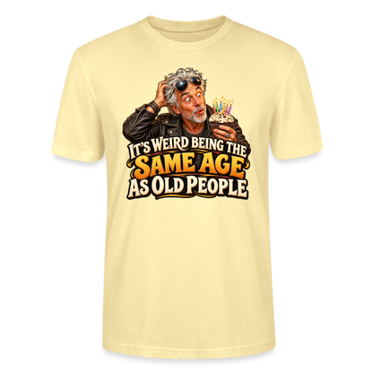 CityShirts - T-shirt - Same age as old people - CS018 - cremefarvet