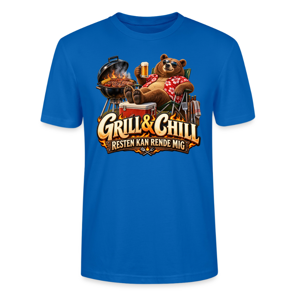 CityShirts - T-shirt - Grill & Chill – Resten kan rende mig - CS049 - påfugleblå