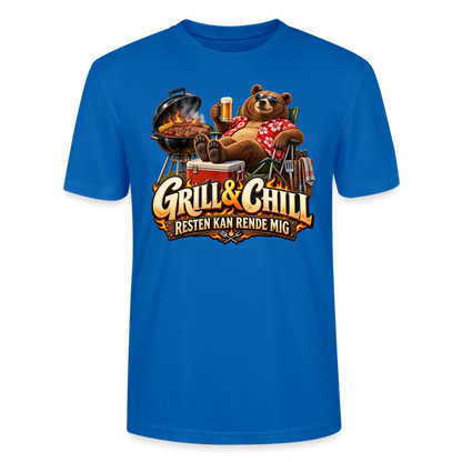 CityShirts - T-shirt - Grill & Chill – Resten kan rende mig - CS049 - påfugleblå