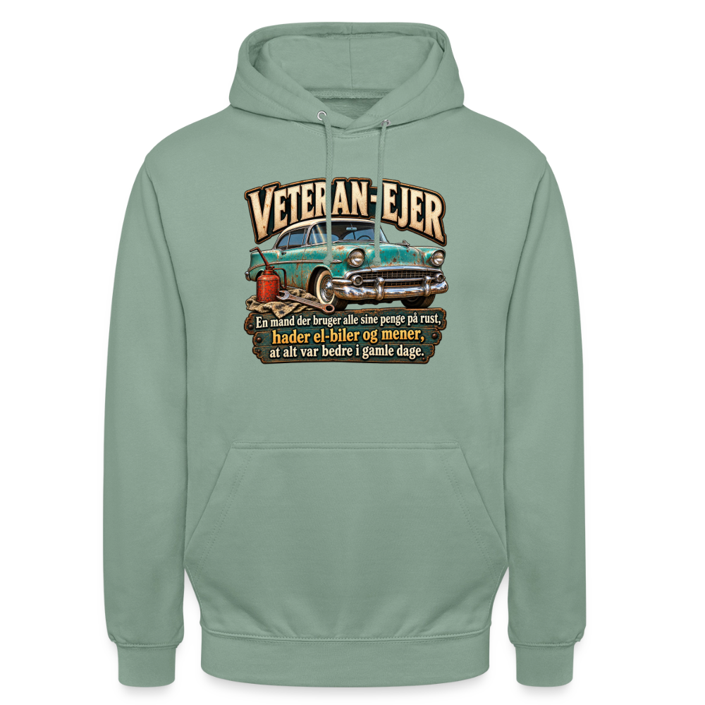 CityShirts - Hoodie - Veteran-ejer - CS017 - grågrøn