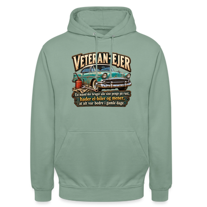 CityShirts - Hoodie - Veteran-ejer - CS017 - grågrøn