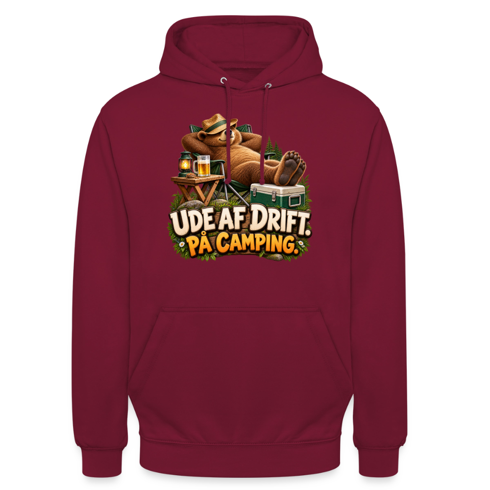 CityShirts - Hoodie - Ude af drift. På camping. - CS035 - bordeaux
