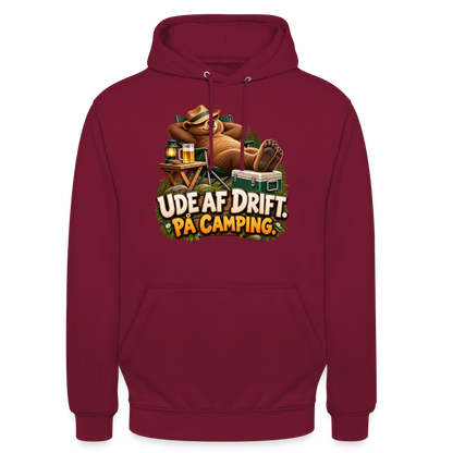 CityShirts - Hoodie - Ude af drift. På camping. - CS035 - bordeaux