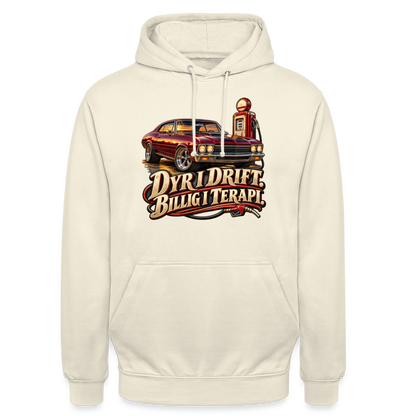 CityShirts - Hoodie - Dyr i drift. Billig i terapi. – V8 - CS029 - vaniljemilkshake
