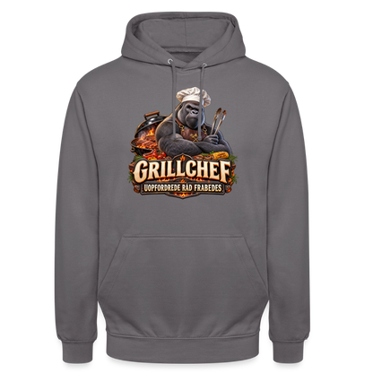 CityShirts - Hoodie - Grillchef – Uopfordrede råd frabedes - CS047 - mellemgrå