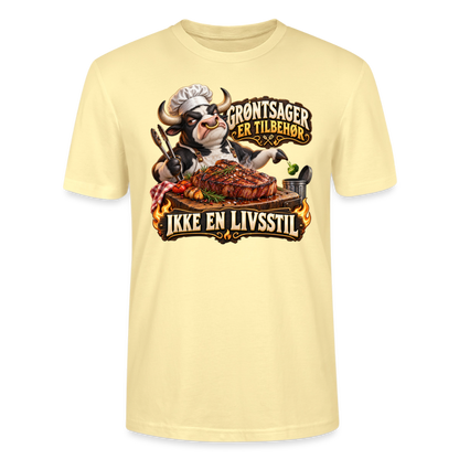 CityShirts - T-shirt - Grøntsager er tilbehør – Ikke en livsstil - CS053 - cremefarvet