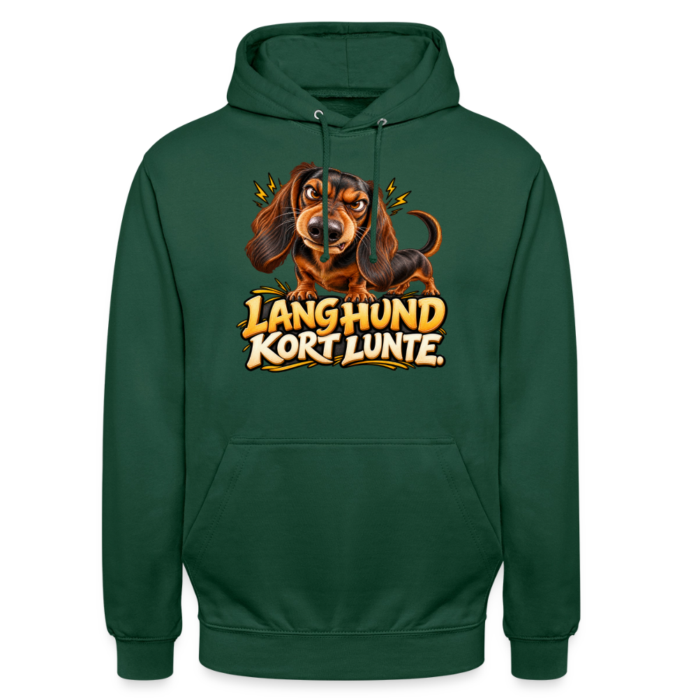 CityShirts - Hoodie - Lang Hund – Kort Lunte - CS026 - flaskegrøn