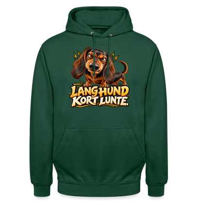 CityShirts - Hoodie - Lang Hund – Kort Lunte - CS026 - flaskegrøn