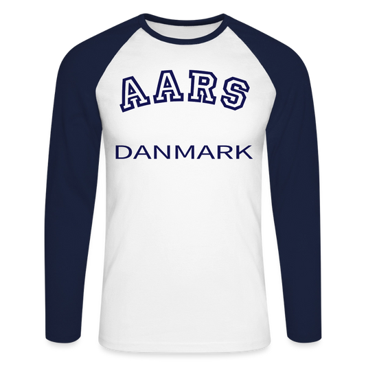 CityShirt - Baseball T-Shirt - Aars - hvid/marineblå