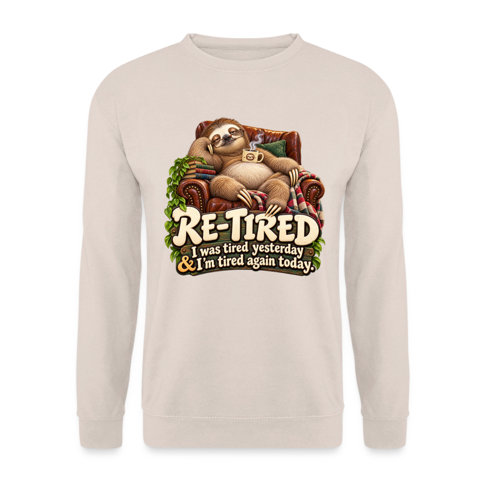 CityShirts - Sweatshirt - Re-tired – Tired again today - CS009 - sand