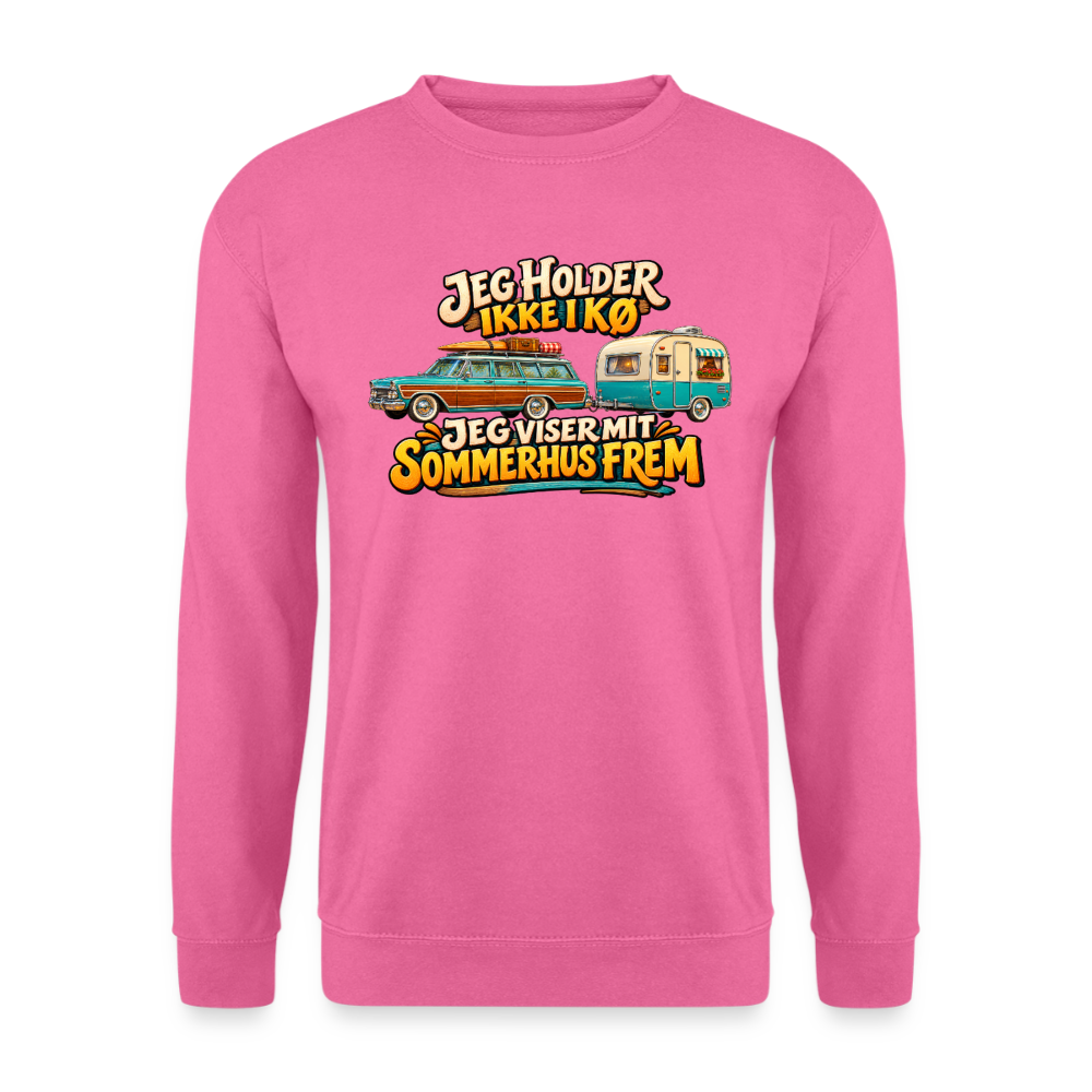 CityShirts - Sweatshirt - Jeg holder ikke i kø – Jeg viser mit sommerhus frem - CS034 - pink