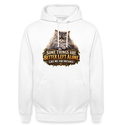 CityShirts - Hoodie - Better left alone – Like me, for instance - CS015 - hvid