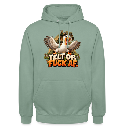 CityShirts - Hoodie - Telt op. Fuck af. - CS037 - grågrøn